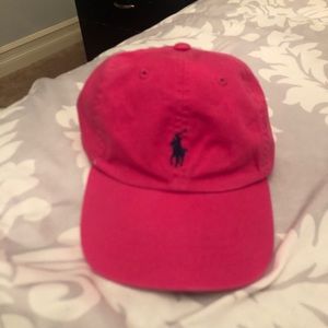 Pink polo hat